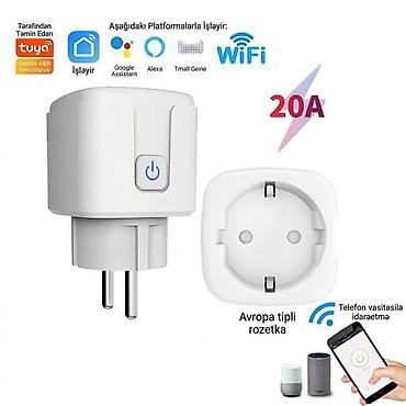 Tuya Wifi Smart Plug Socket Rozetka 20A Spesifikasiya Material: ABS + lalafo.az -da Tuya Wifi Smart Plug Socket Rozetka 20A Spesifikasiya Material: ABS +