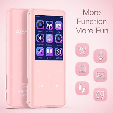 IPod i MP3-plejeri: MP3 plejer sa Bluetooth 5.2 i 32GB memorije (pink) – masivan prostor — 8