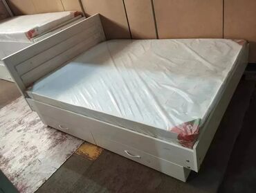 Двуспальные кровати: Двуспальная кровать, Новый, С матрасом, длина - 200 см — 4