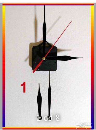 šolja sa grejačem: Wall clock, color - Black, New