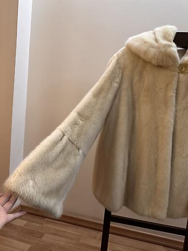 white coat: Шуба, Норка, Короткая модель, Италия, С капюшоном, XL — 3