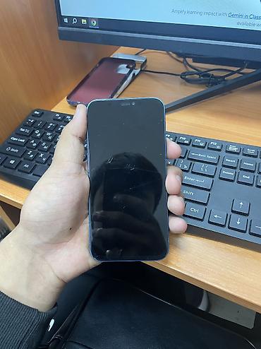 jet black: IPhone 12, Б/у, 128 ГБ, Синий, Чехол, 74 % — 6