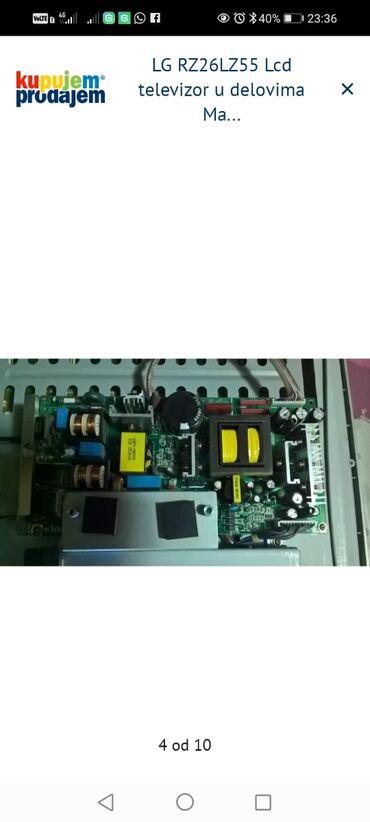 Aksesoari za TV i video: LG RZ26LZ55 – LCD televizor za delove LG 37G2000 U delovima — 4