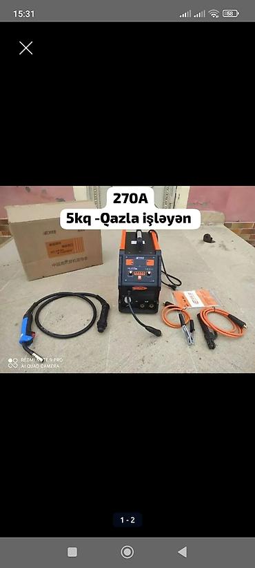 svarka aparati satisi: 270A qazla işləyən qaynaq aparatı (MIG/MAG tipli) Xüsusiyyətlər: - — 1