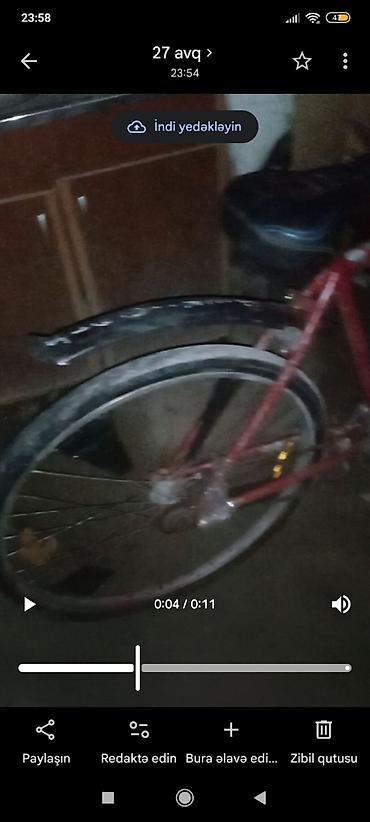 boyuk velosiped: Şəhər və kənd yolları üçün klassik velosiped - Rəng: qırmızı-gümüş — 1