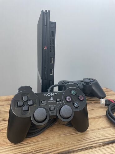 sony xperia 1 v qiyməti: Playstation 2 Slim HDMI + 56 oyun İdeal vəziyyətdə, həm disklə həm də