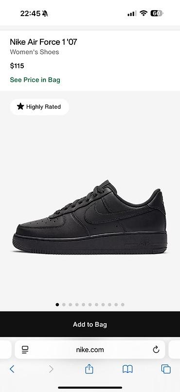 air force black: Кроссовки, 36.5, Nike, Б/у, цвет - Черный, Самовывоз, Платная доставка — 3