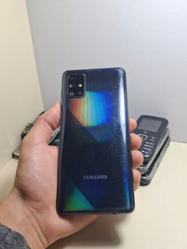 Samsung: Samsung Galaxy A71, 128 GB, rəng - Qara, Barmaq izi, Face ID