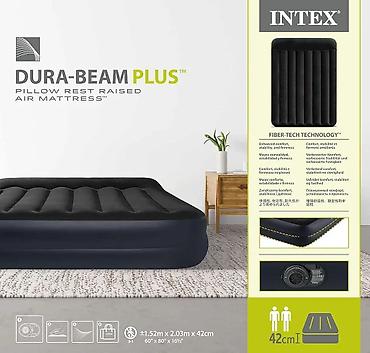 нодом: Каракол Надувная кровать Intex Dura-Beam Plus Pillow Rest Raised Air — 1