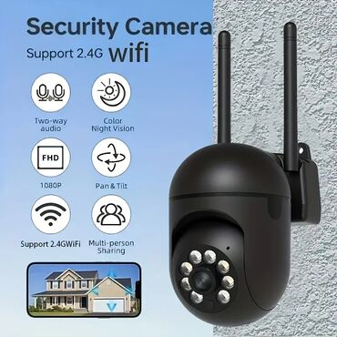 Avtoelektronika: 360° PTZ Simsiz Xarici WiFi Təhlükəsizlik Kamerası, 1080P Tam HD Ev