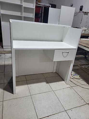 reseption masa: Ağ rəngli resepsiyon masası / kassir stolu. Minimalist və səliqəli — 1