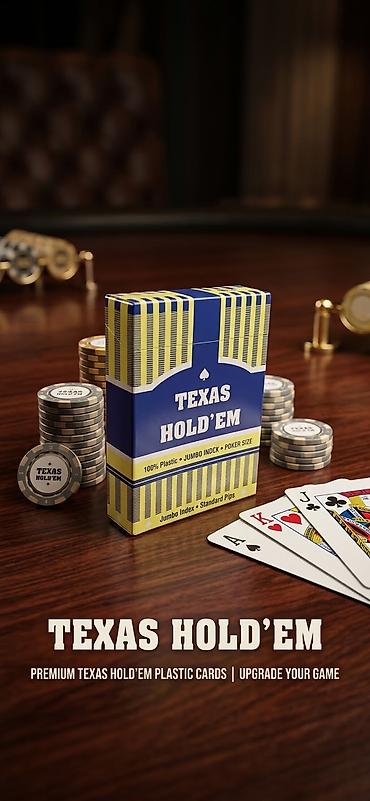 колода: Набор игральных карт Texas Hold’em — премиальные пластиковые карты для — 1