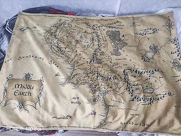 naxçıvan xəritəsi: Orta Yer (Middle Earth) xəritəsi temalı dekorativ parça - Üzərində — 2