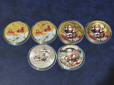 Sikkələr: Yeni il/Christmas temalı xatirə sikkəsi Məhsul təsviri: - Qızılı — 4