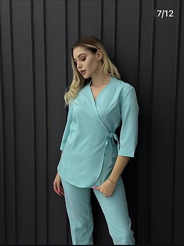 Спецодежда: Стильный медицинский костюм "Токио" - будь профессиональной и at lalafo.kg — 6 Спецодежда: Стильный медицинский костюм "Токио" - будь профессиональной и — 6