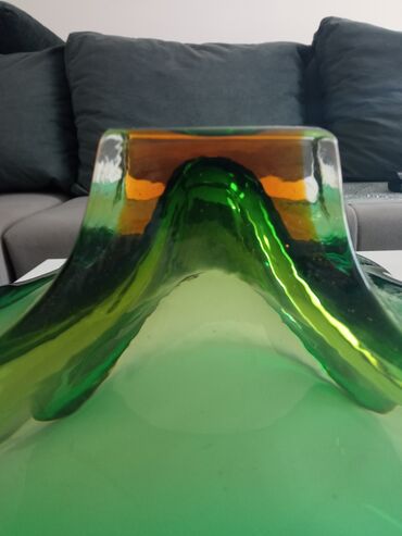 Stare vaze i dekor: Murano Sommerso XXL činija Frateli Toso, prečnik35 cm u osnovi prečnik — 7