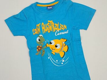 błękitna koszula: T-shirt, Disney, 5-6 years, 110-116 cm, condition - Very good