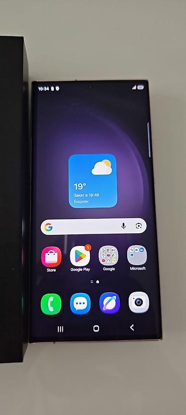 Мобильные телефоны и аксессуары: Samsung Galaxy S23 Ultra, Б/у, 256 ГБ, цвет - Розовый, 2 SIM, eSIM — 2