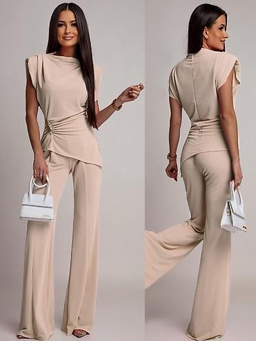 Kompleti: 🔥Elegantni ženski komplet – top i pantalone sa širokim nogavicama ✅S M — 2