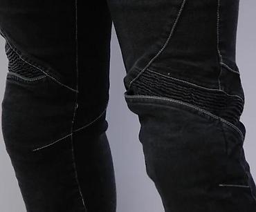 Farmerke: Muške crne farmerke – moto/urban stil - Kroj: slim/straight sa — 12