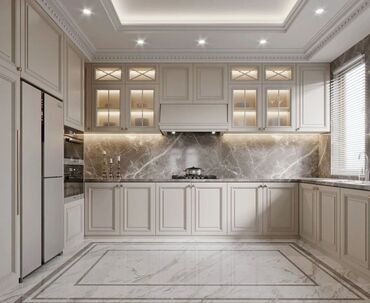 Sifarişlə mətbəx mebeli: Sifarişlə mətbəx dəsti, Özü çəkən petlələr, Mat laminat, Kredit var, Rayonlara çatdırılma, Pulsuz çatdırılma — 25