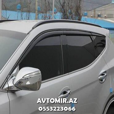 yarım qosqular: Hyundai SantaFe 2013 - 2018 3 Sıralı Yan küləkliklər 🚖 İstənilən