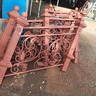 Изготовление перил: Изготовление перил Материал: Кованное железо, Наружные, Бесплатный замер — 95