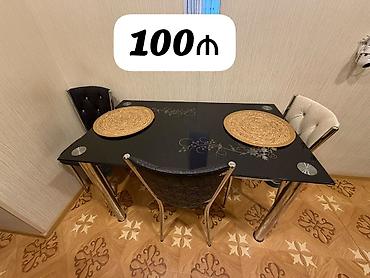 masa plastik: Masa 4 eded stul. 2 ag,2 qara reng. 100₼. Ünvan Xətai mt.(100007) Mehi — 1