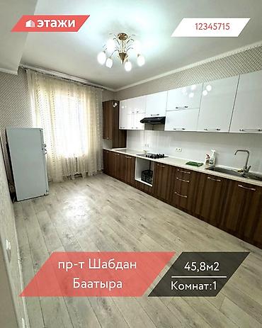 45: 1 комната, 45 м², Индивидуалка, 5 этаж, Косметический ремонт — 1