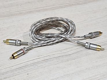 Kablovi i adapteri: Hama Silver Tone - Usmereni RCA činč kabl 1,5m. Vrhunski — 5