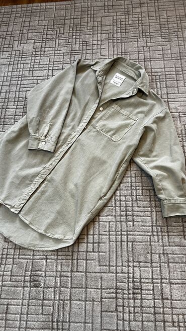 джинсовая куртка на меху: Джинсовая куртка, Свободная модель, Осень-весна, Удлиненная модель, L (EU 40)