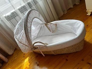 usaq ucun sebet: Oğlan və qız üçün, İşlənmiş, Yumru, Beşik, Dəst ilə, Matras ilə, Yellənmə mexanizmsiz — 2