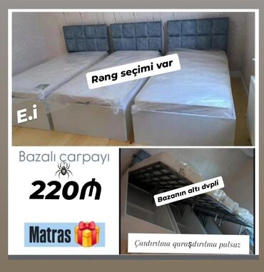 ikinci el tek neferlik yataq: Yeni, Təknəfərlik çarpayı, Bazalı, Matras ilə