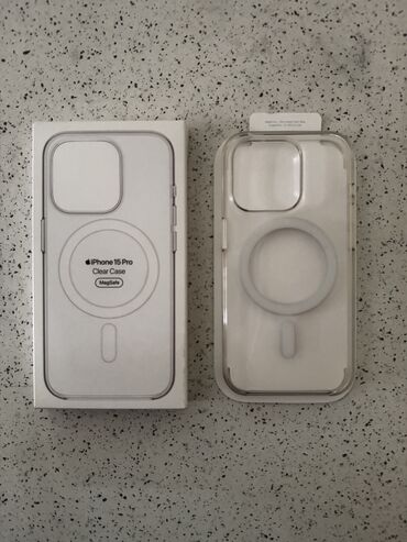 чехол на телефон fly fs458 stratus 7: Original iPhone 15 Pro Clear Case, Yuxarı solda bir az çat var
