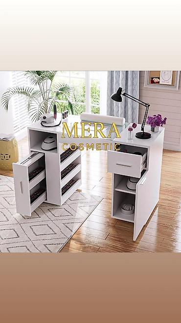 Sifarişlə manikür masaları: Düz masa, Siyirməli, Polkalı, Parlaq laminat — 2