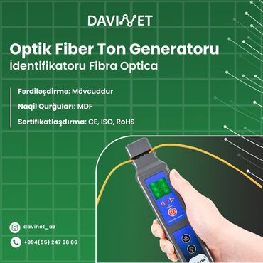 Reklam, çap: Fiber optic identification fiber optik kabellərin və siqnalların