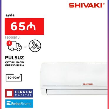 supermax kondisioner pult: Kondisioner Shivaki, Yeni, 50-60 kv. m, Split sistem, Kredit var, Pulsuz quraşdırılma