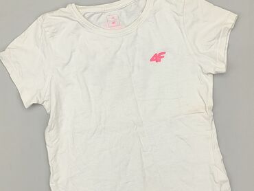 biała koszulka chłopięca: T-shirt, 4F Kids, 11 years, 140-146 cm, condition - Good