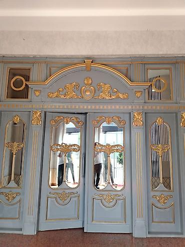 крем: Klassik dizaynlı daxili/interyer qapılar və dekorativ panel dəsti - — 8