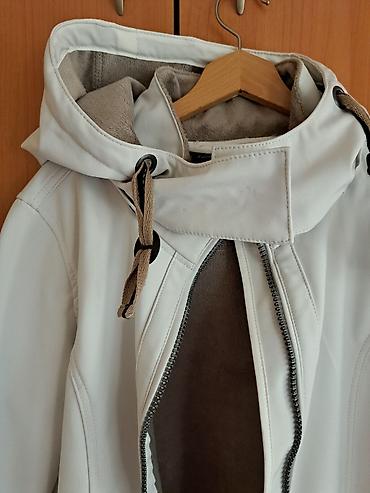 tech fleece s: Ženska softshell jakna, bele boje - Materijal: glatka softshell — 8