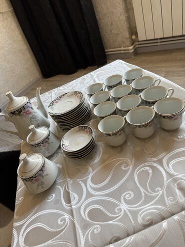 Çay dəstləri və servizlər: Çay dəsti, rəng - Ağ, Farfor, 10 nəfərlik, Rusiya — 8