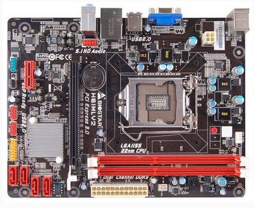Материнские платы: Материнская плата, Б/у, Biostar, LGA1155, Micro-ATX, Для ПК