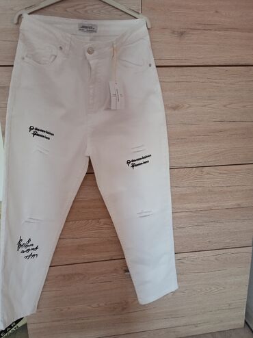 джинсовые брюки: Джинсы 2XS (EU 32), цвет - Белый