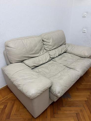 Дом и сад: Диван, Б/у, Нераскладной, Без подъемного механизма, Кожа, Нет доставки — 5
