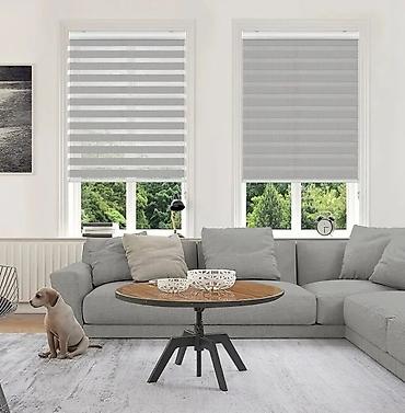 Jalüzlər: Zebra jalüz pərdələr - İkiqat parça quruluşu: şəffaf və sıx zolaqlar — 12