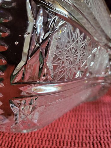 Ostalo posuđe: Bombonijera nova,rucni rad,kristal,led kristal Zajecar 70te — 16