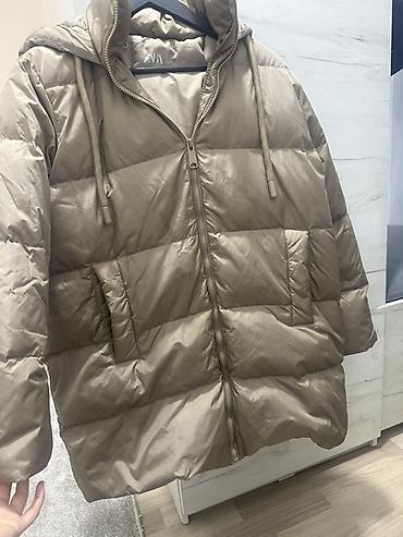 Теплый пуховик ZARA, в цвете капучино Подойдет на S-M Покупала за at lalafo.kg Теплый пуховик ZARA, в цвете капучино Подойдет на S-M Покупала за