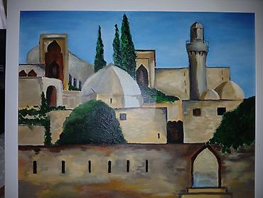 ev guzgu: Rəsm əsəri – “İçərişəhər panoraması” - Texnika: yağlı boya, kətan — 2
