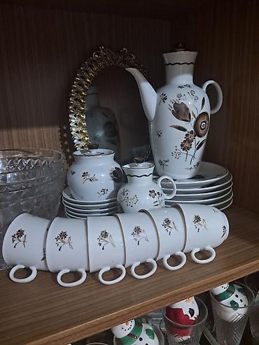 çay servis: Çay dəsti, rəng - Ağ, Farfor, 6 nəfərlik — 1