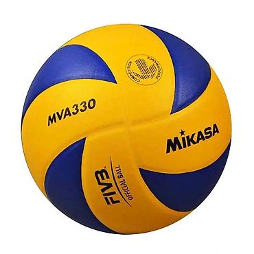 ay topu: №: 8708 Məhsulun adı: Voleybol topu Mikasa WVA330, sarı/göy Brend — 1